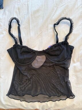 Edikted Mercy Sheer Mesh Bra Top